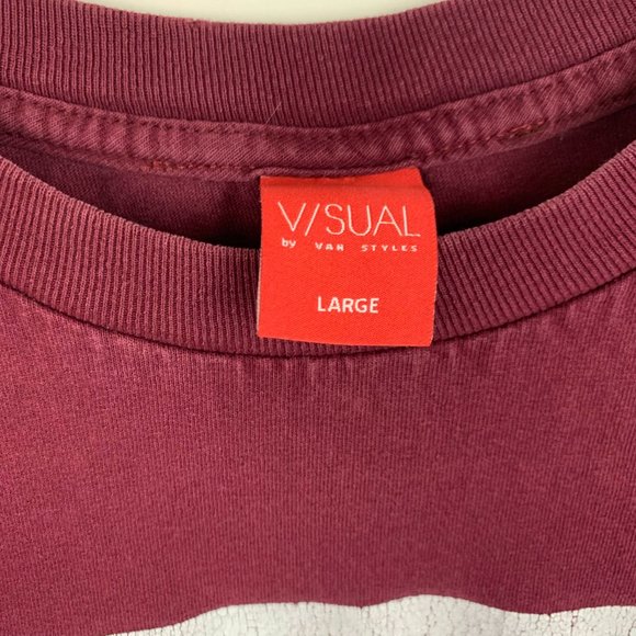 Visual Burgundy Graphic Tee - Picture 3 of 4